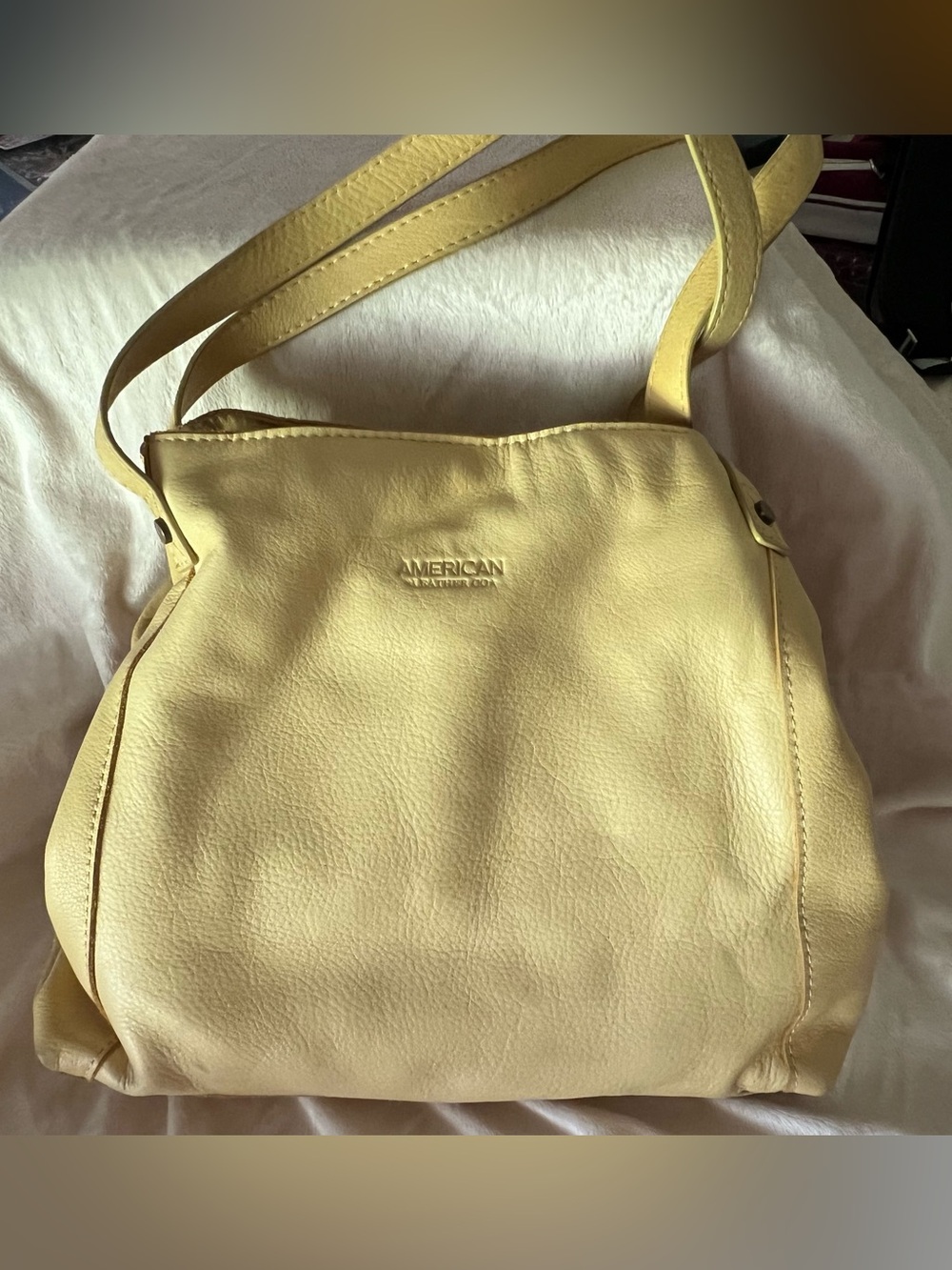 American Leather Co. Yellow Shoulder Bag